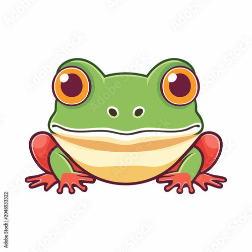Cute Cartoon Frog Illustration