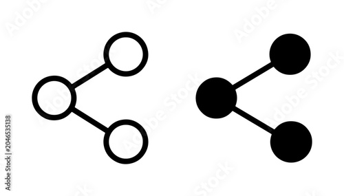 Fotografie Connection Network Nodes, Data Linkage, Abstract Concept, Simple Iconography, Ve