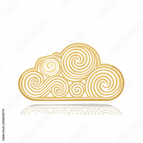Golden Cloud Swirls Graphic