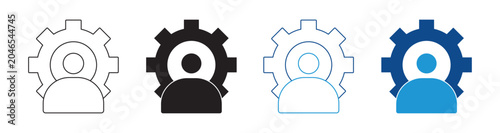Foto Expert Icon Set Vector Collection in Outline and Solid Style for Professional Sk