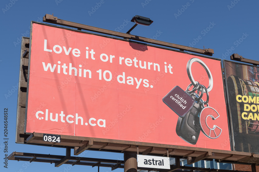 Obraz premium roadside billboard for clutch dot ca St Clair Av W, Toronto