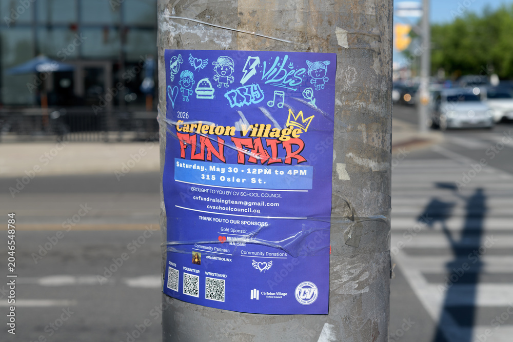Naklejka premium street poster in Toronto (Carlton Village Fun Fair)