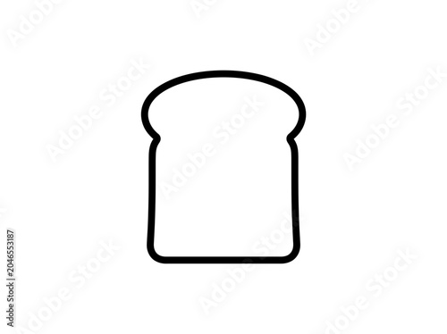 Slice of bread icon outline.
