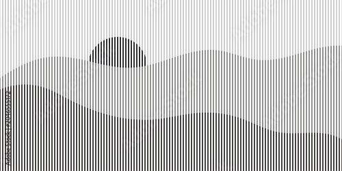 Bild auf Leinwand Abstract op art background made from black and white lines