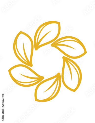 Gold Plumeria Flower Pattern