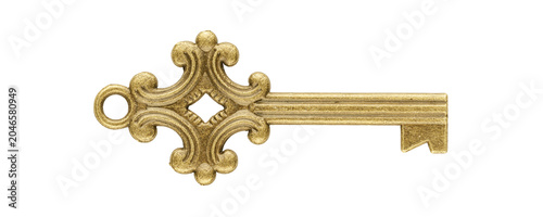 Canvastavla High quality product shot of a shiny metal key object