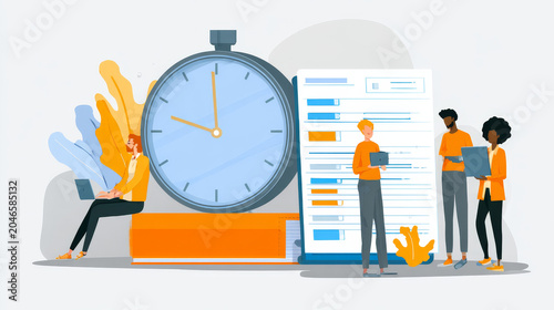Dynamic Technology Timesheet Concept | Digital Time Tracking, Workforce Management and Productivity Analytics