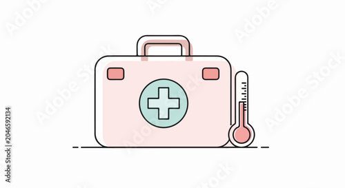 Pink First Aid Kit Box.