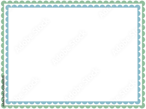 Simple Scalloped Border Frame for Message Card and Flyer