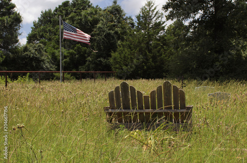 Overgrown Grass at Historic Foster Cemetery in Fosterville TX