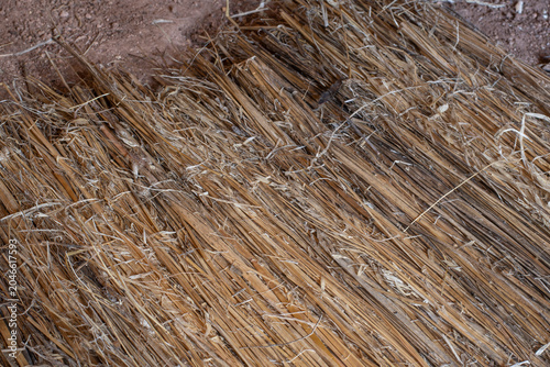 Woven grass mat