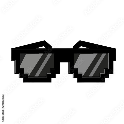 Pixel Art Sunglasses Glasses.