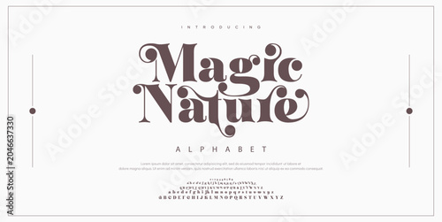Foto Luxury modern Elegant alphabet logo font