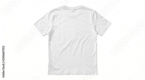 Blank t-shirt isolated on white background, realistic fabric texture, apparel mockup style, no logos, front view