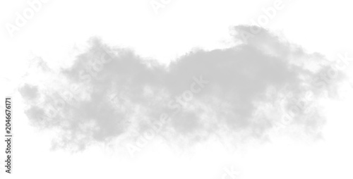 Bild auf Leinwand Broken Cloud Patch, Soft Gray Midlevel Clouds Isolated on Transparent Background