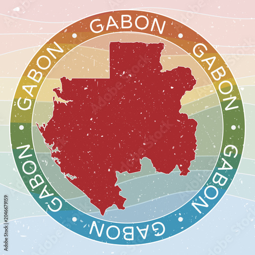 Foto Vintage Gabon Round Logo