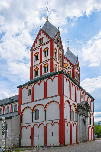 Rheno-Mosan Romanesque Collegiate Church of St. Bartholomew, founded in the 11th century. LIEGE, BELGIUM.
