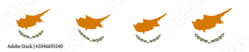 Foto National flags of Cyprus set