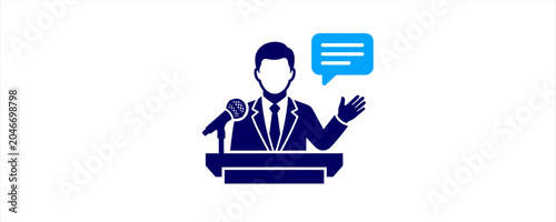 Quadro su tela Corporate Leadership Presentation icon