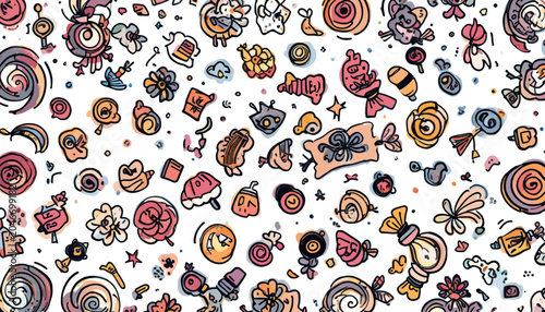 seamless pattern with abstract lines