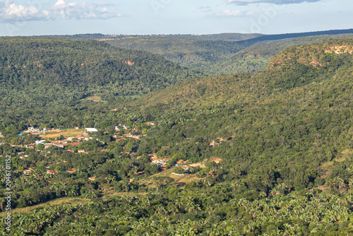 Fotografía mirante com vista para o distrito de Taquaruçu, cidade de Palmas, Estado de Toca