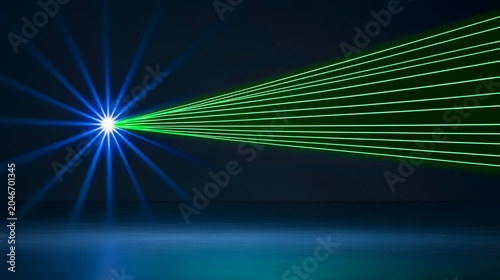 Bright laser beams create stunning visual display showcasing technology in action
