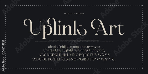 Tableau sur toile Minimal luxury font alphabet logo