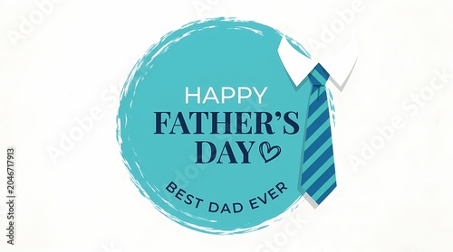 Happy Father's Day celebration with best dad tie illustration