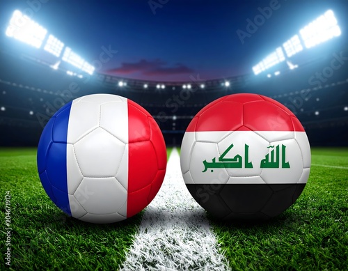 France versus Iraq Football World Cup 2026 group match concept