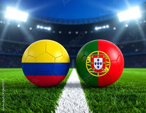 Colombia versus Portugal Football World Cup 2026 group match concept