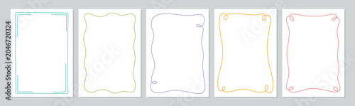Konstfotografi Whimsical white rectangle wedding frame set