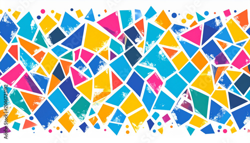 Flat geometric mosaic vector