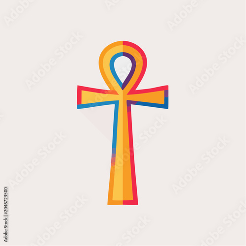 Colorful Ankh Symbol