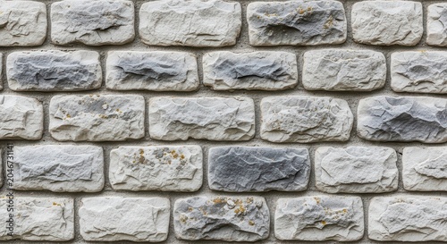 Textured Gray Stone Masonry Wall Background.