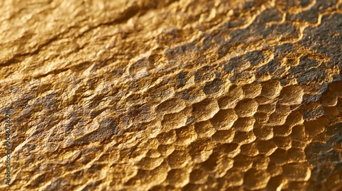 Textured Bronze Foil Macro with Copy Space