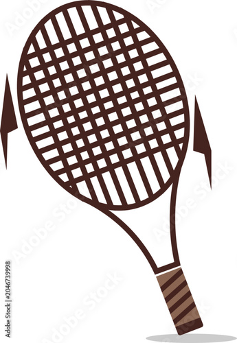 Tennis Racket Graphic Illustration for Sports Tournament Design