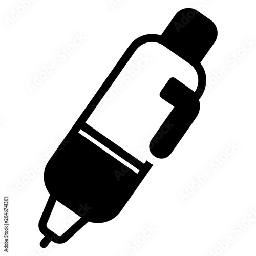 Pen illustration, glyph black style