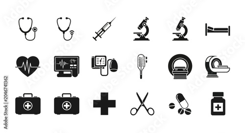 Foto Medical and Healthcare Icon Set