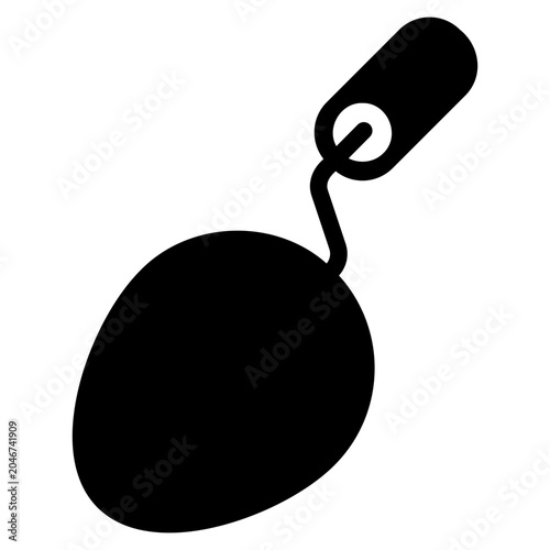 Trowel illustration, glyph black style