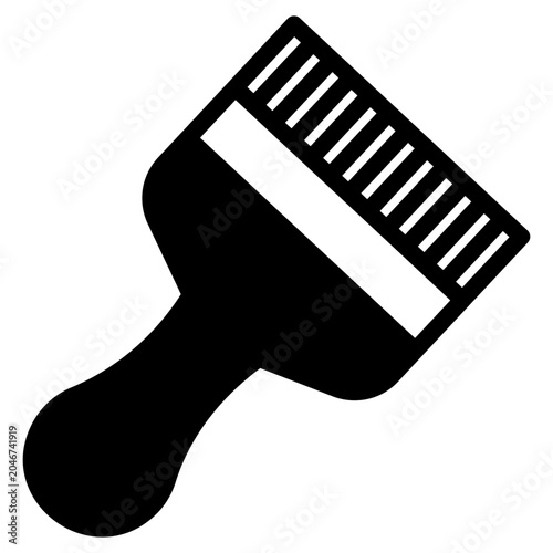 Brush illustration, glyph black style