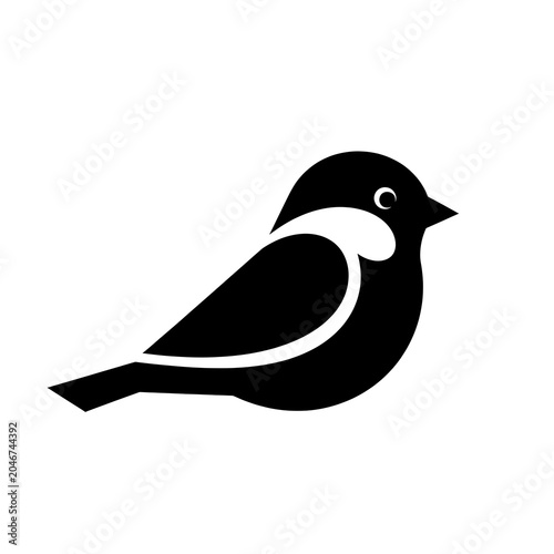 Black silhouette of a soaring bird in flight.