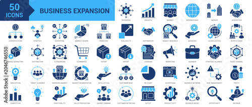 Foto Business Expansion icon set