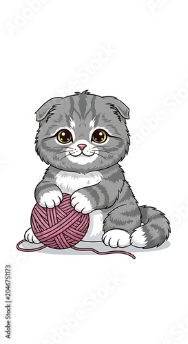 Cute cartoon bear wearing red scarf and hat.