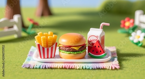 Refreshing summer drinks served on a wooden tray outdoors.