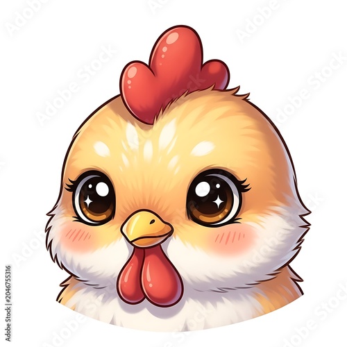 Cute cartoon pumpkin with expressive eyes and blush.