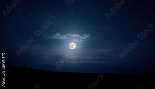 full moon in the sky at night