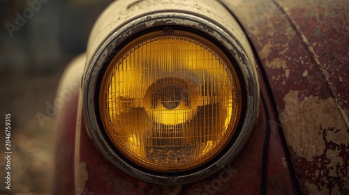 old car headlight