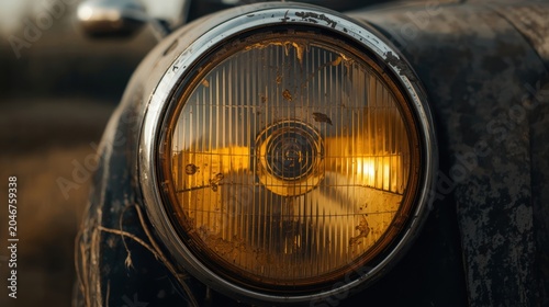 old car headlight