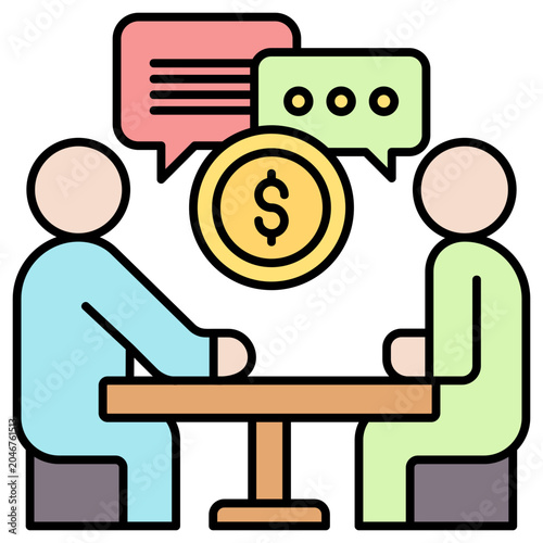Quadro em tela Negotiation Icon