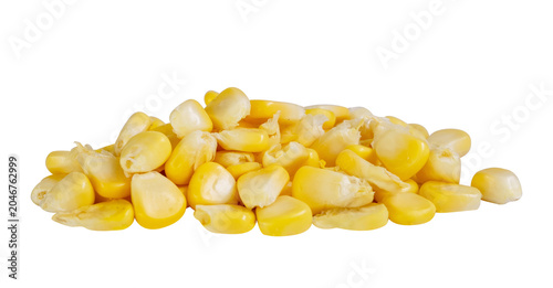 heap of corn on white background isolated